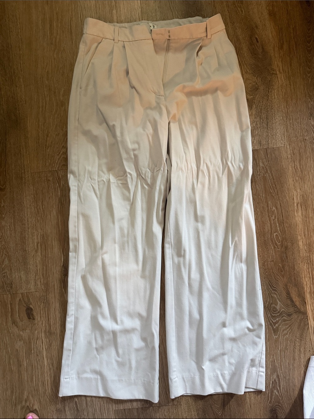 Abercrombie Cream Wide Leg Trousers